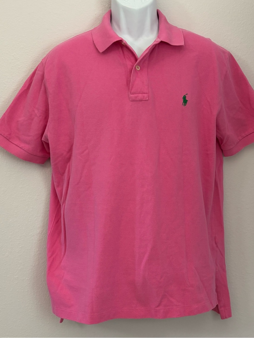 POLO RALPH LAUREN Pink Short Sleeve Polo Shirt Great Condition Size L